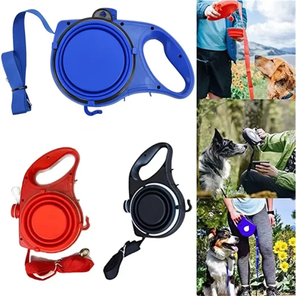 All-in-One Dog Leash with Water Bottle & Bowl - Image 2